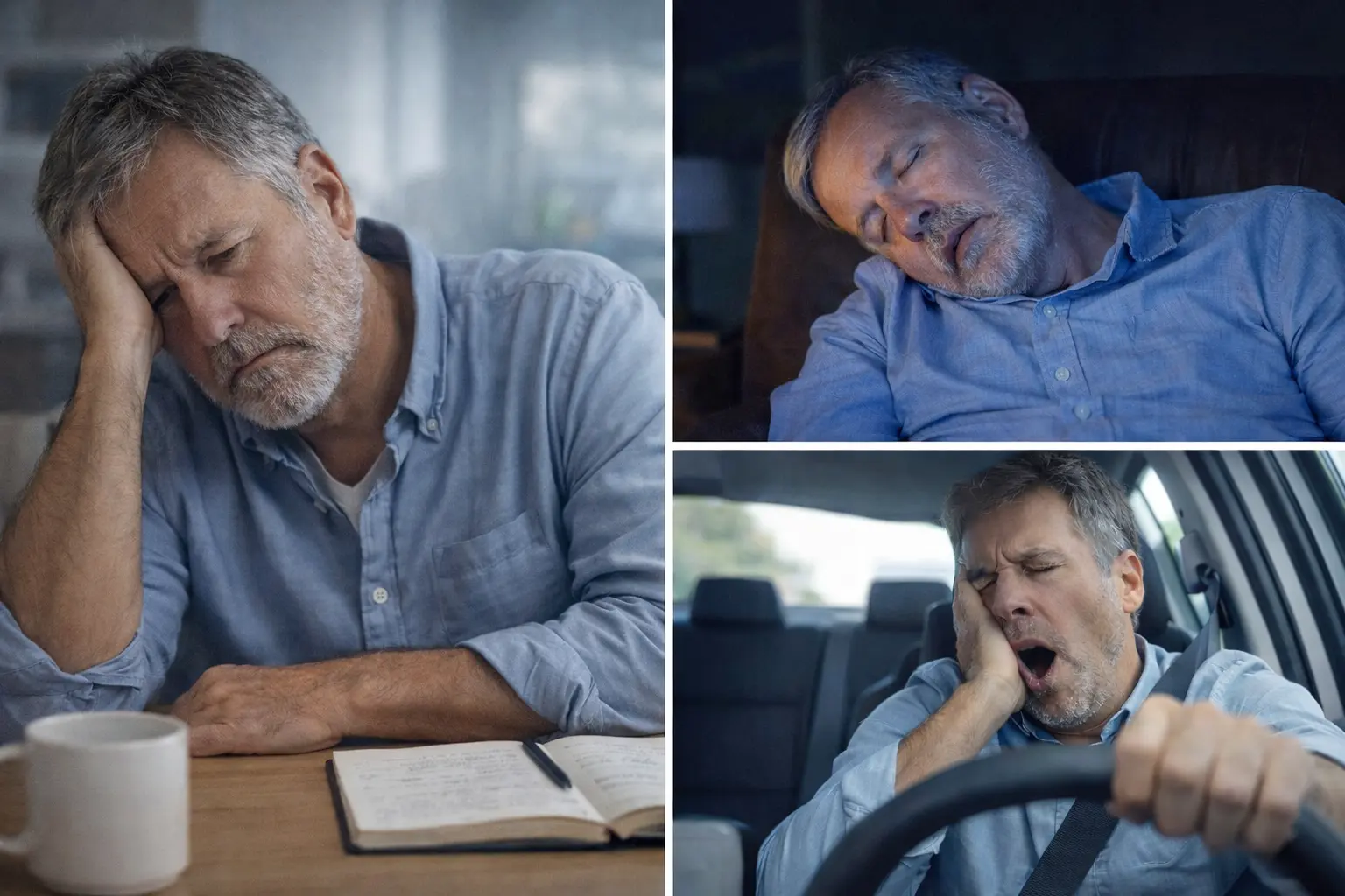 Daytime fatigue and mental fog caused by disrupted sleep